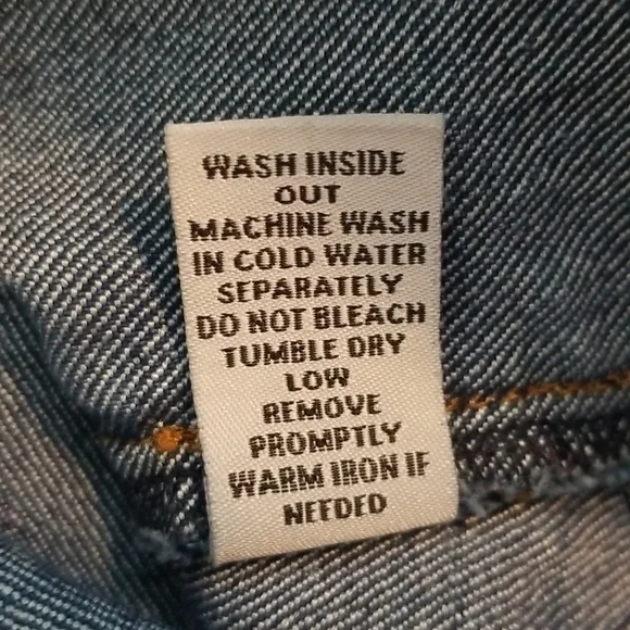 Refuge Denim Mini Skirt Large Zip Front - Picture 6 of 6